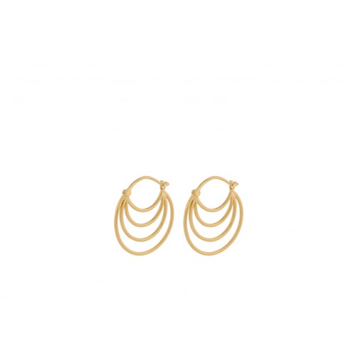 Pernille Corydon Silhouette Earrings Size 22 mm Forgyldt